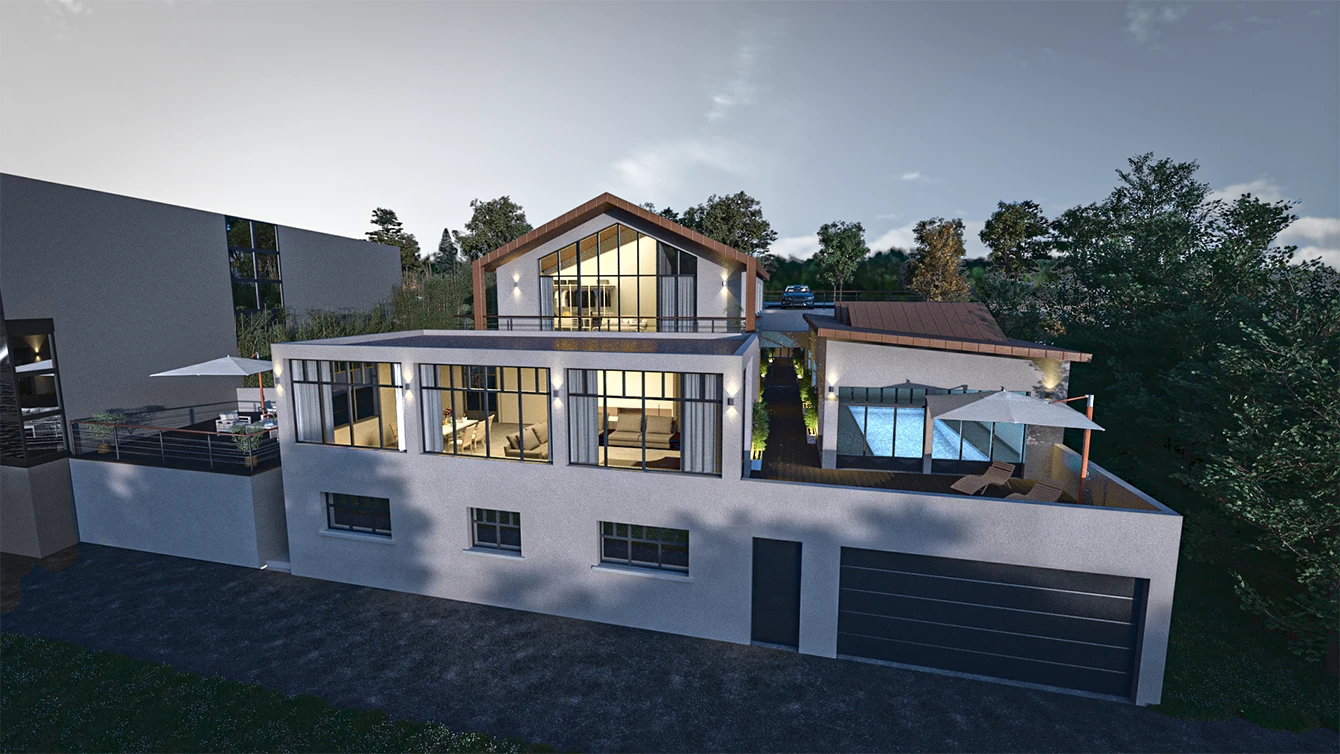 rehabilitation-maison-a-chateau-gontier vue-nuit